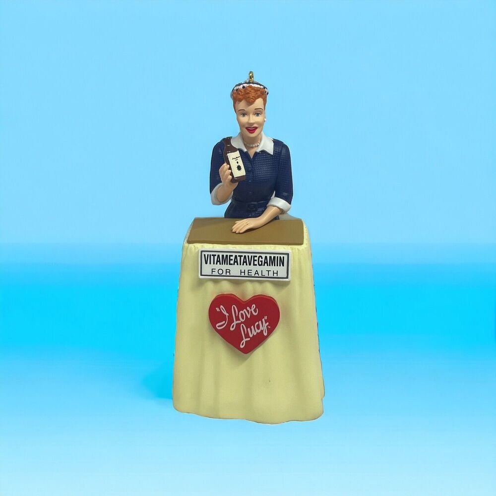 I LOVE LUCY Christmas Ornament “Lucy Does a TV Commercial" Hallmark VTG 2001